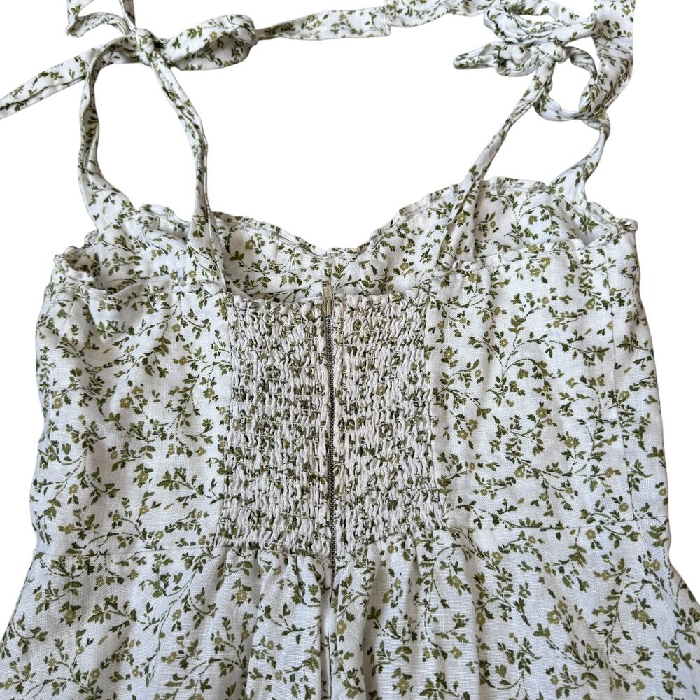 Reformation Desiree Linen Dress Ivy - Picture 6 of 11